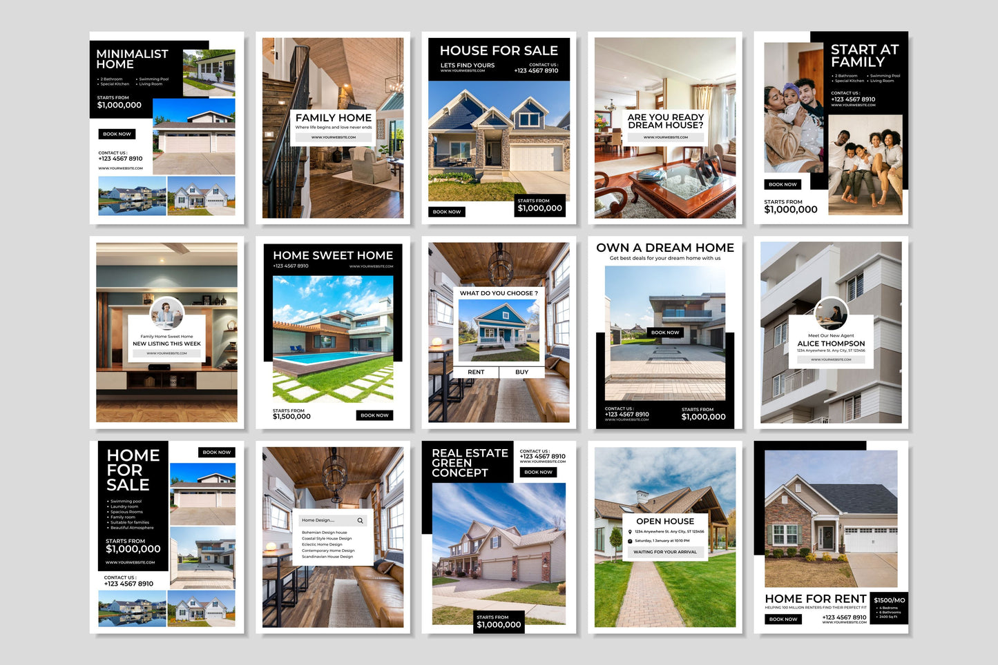 120+ Real Estate Instagram Templates - Vol. 2