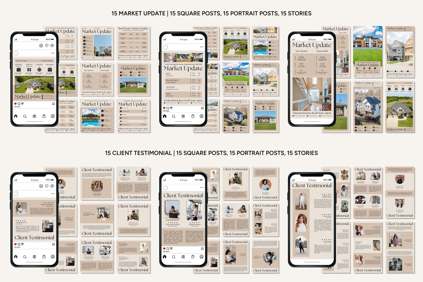1200+ Real Estate Instagram Templates - Vol. 8