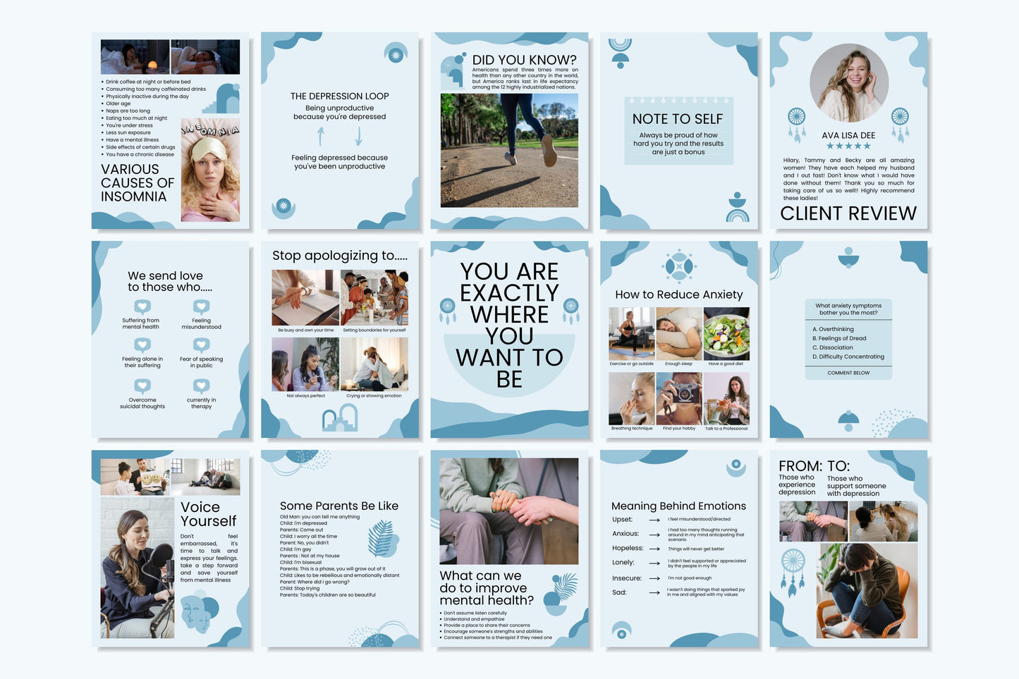 120+ Mental Health Instagram Templates - Vol. 3