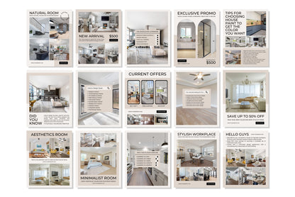 120+ Interior Design Instagram Templates - Vol. 5