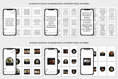 1200+ Restaurant Instagram Templates - Vol. 7