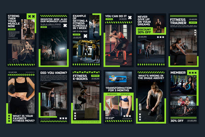 120+ Fitness Instagram Templates - Vol. 5