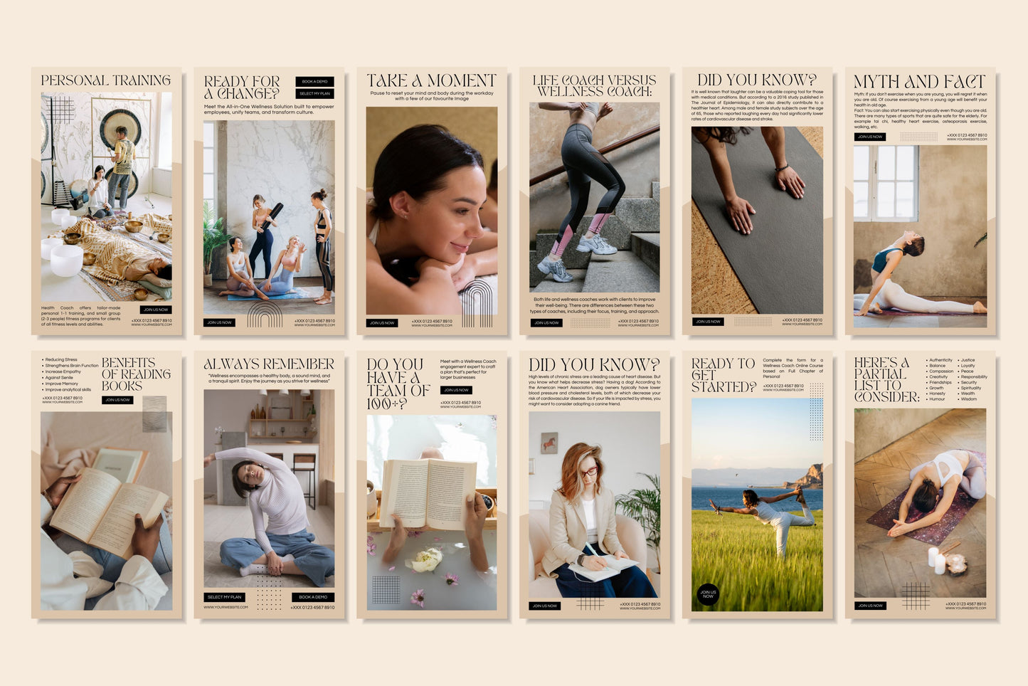 120+ Wellness Instagram Templates - Vol. 4