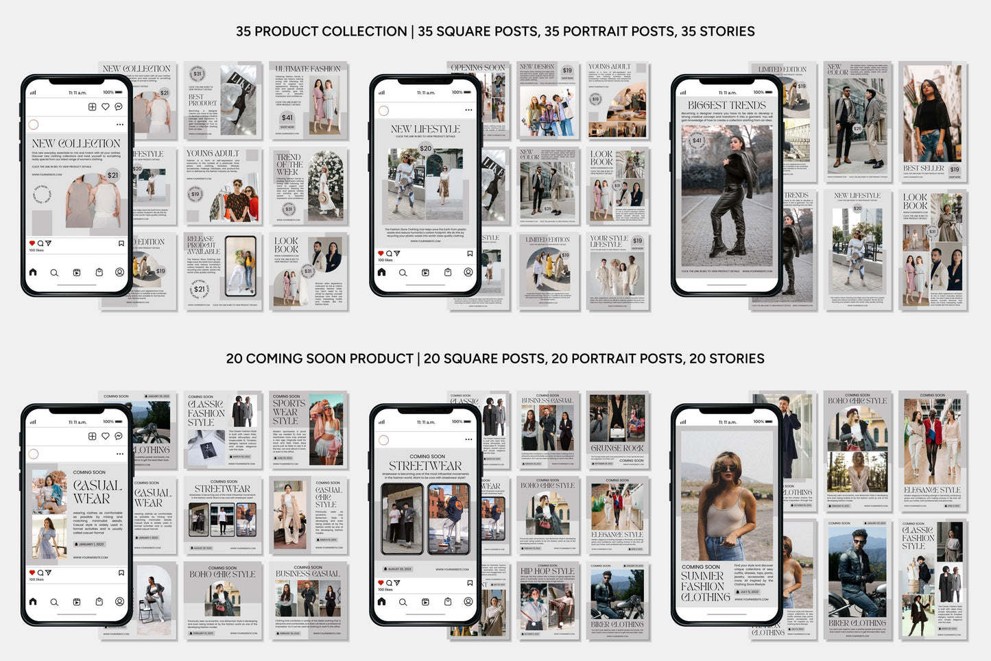 1200+ Fashion Instagram Templates - Vol. 8