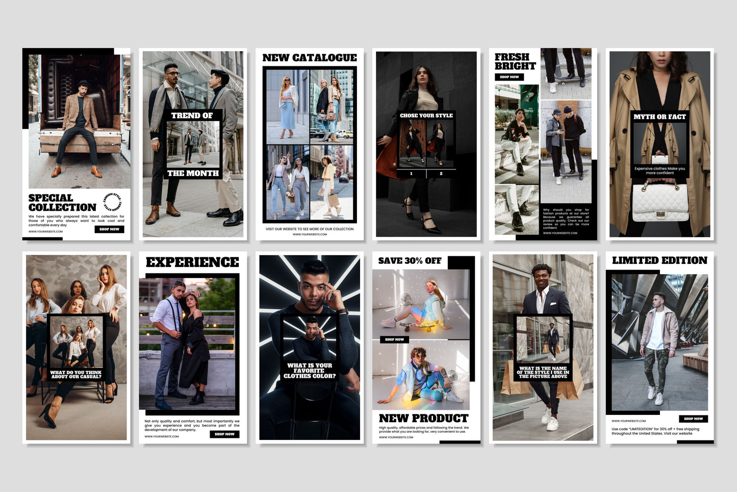 120+ Fashion Instagram Templates - Vol. 3