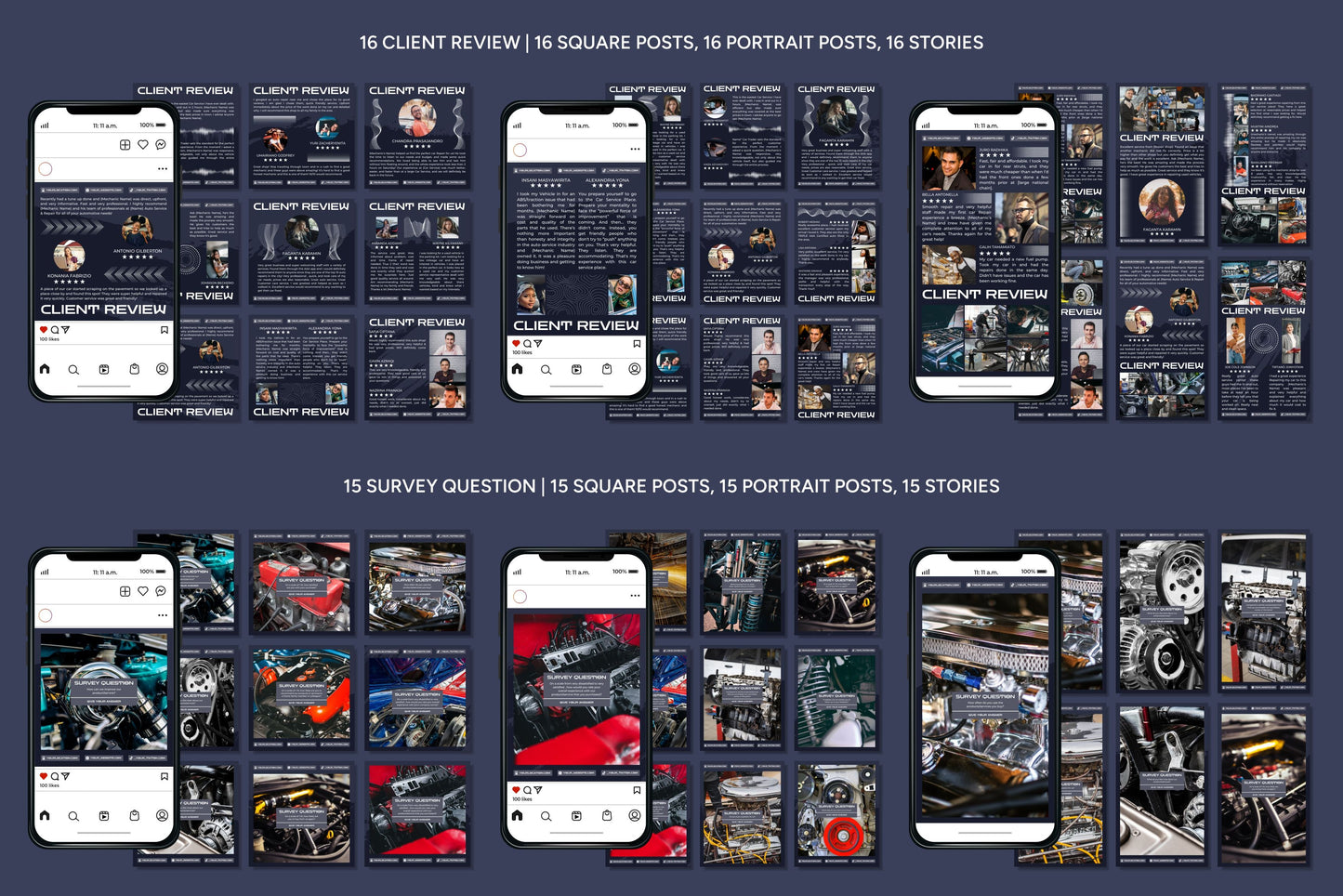 120+ Automotive Instagram Templates - Vol. 2