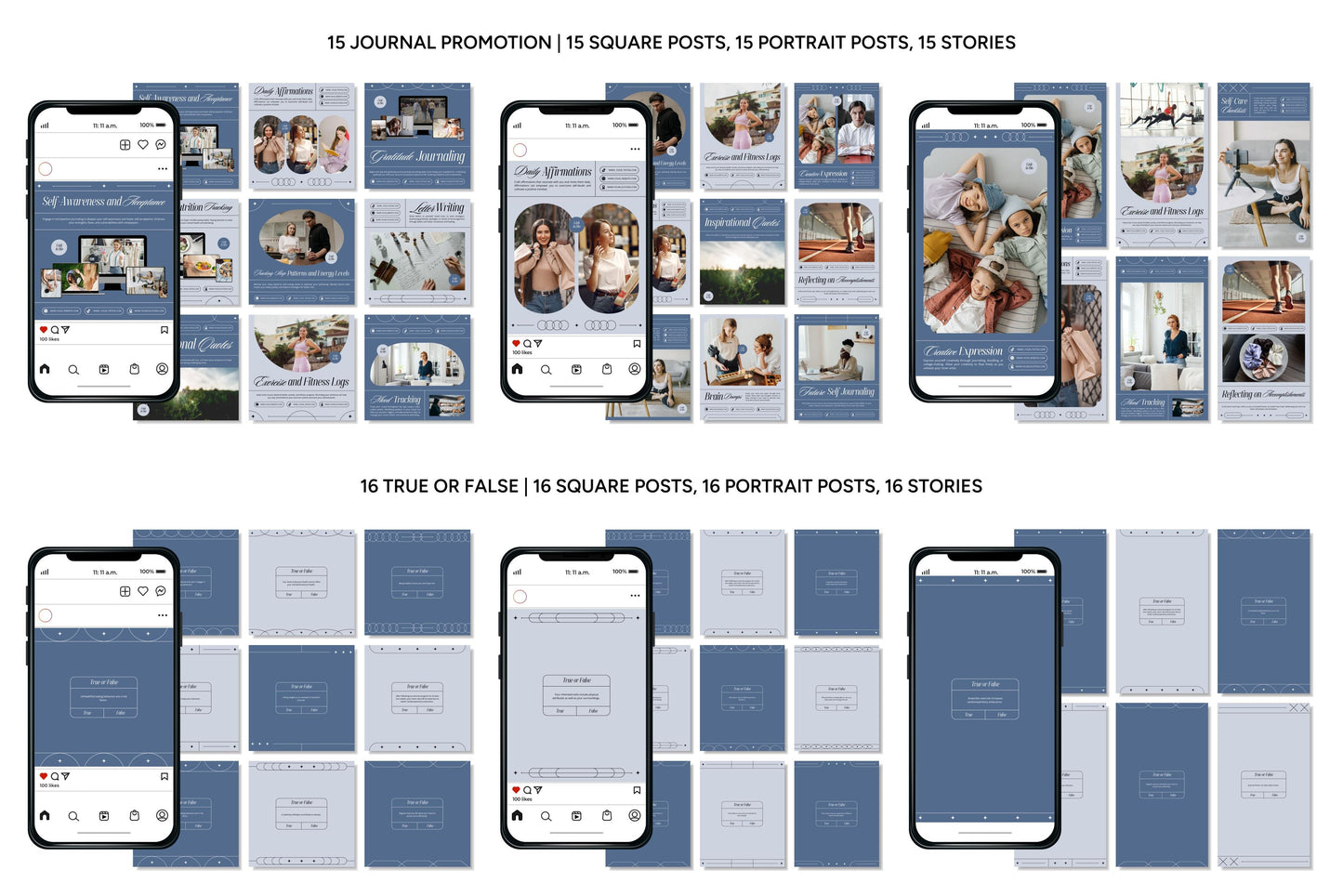 1200+ Wellness Instagram Templates - Vol. 8