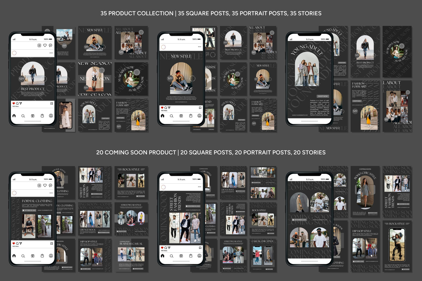 1200+ Fashion Instagram Templates - Vol. 6