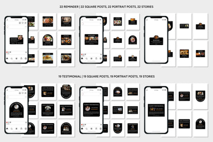 1200+ Restaurant Instagram Templates - Vol. 7