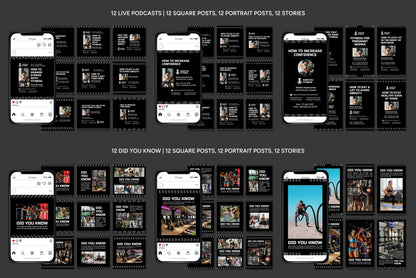 1200+ Fitness Instagram Templates - Vol. 6