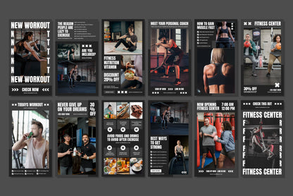 120+ Fitness Instagram Templates - Vol. 1