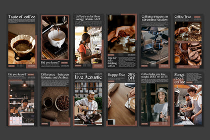 120+ Coffee Shop Instagram Templates - Vol. 2