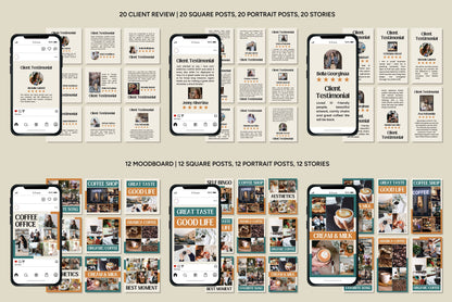 1200+ Coffee Shop Instagram Templates - Vol. 6