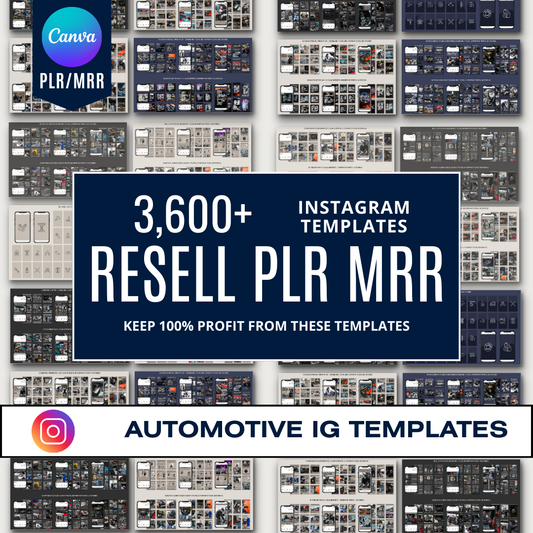 3600+ Automotive Instagram Templates (PLR/MRR)