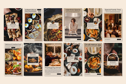 120+ Restaurant Instagram Templates - Vol. 5