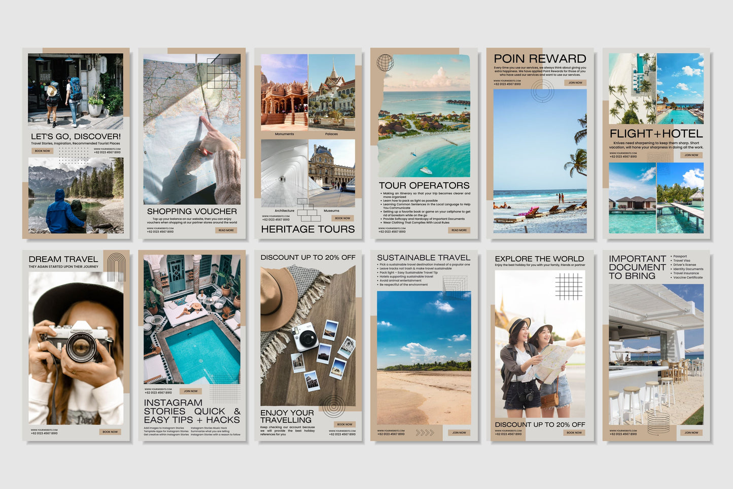 120+ Travel Instagram Templates - Vol. 4