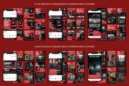 1200+ Fitness Instagram Templates - Vol. 8