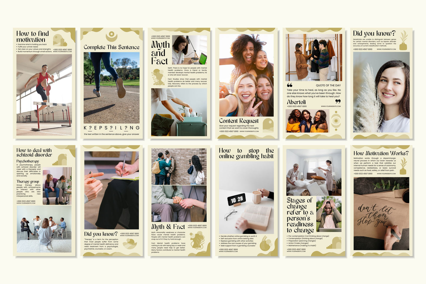 120+ Mental Health Instagram Templates - Vol. 5