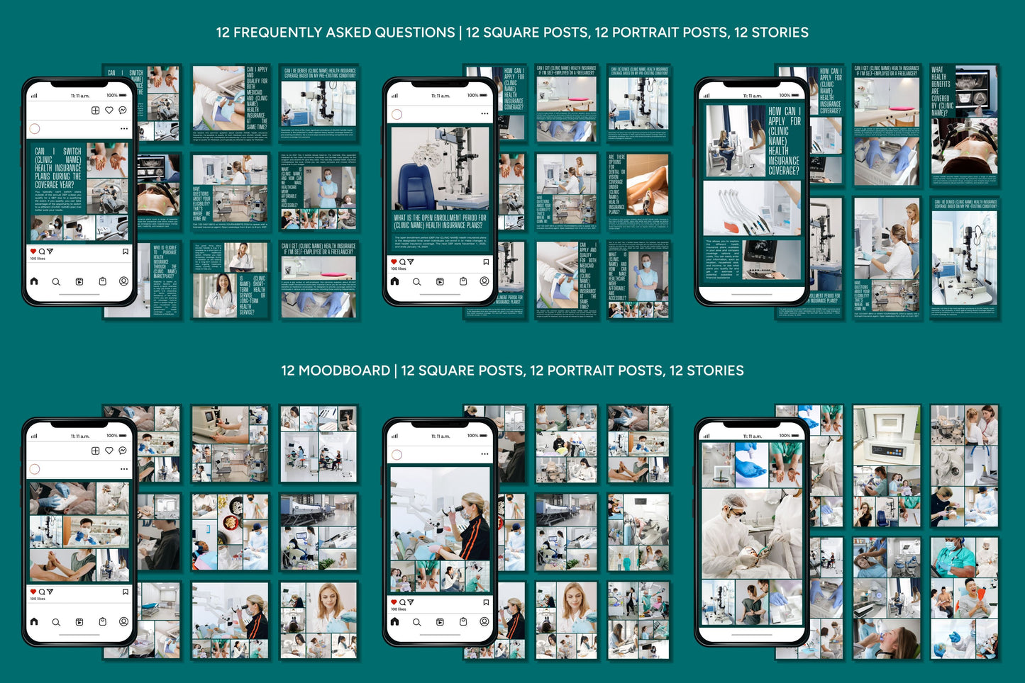 1200+ Medical Instagram Templates - Vol. 8