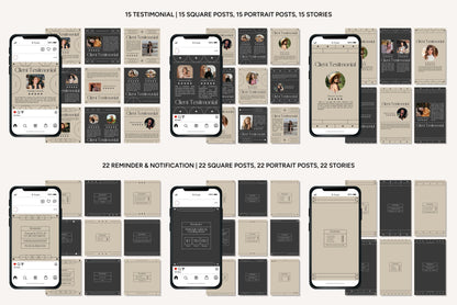 1200+ Hairstylist Instagram Templates - Vol. 8
