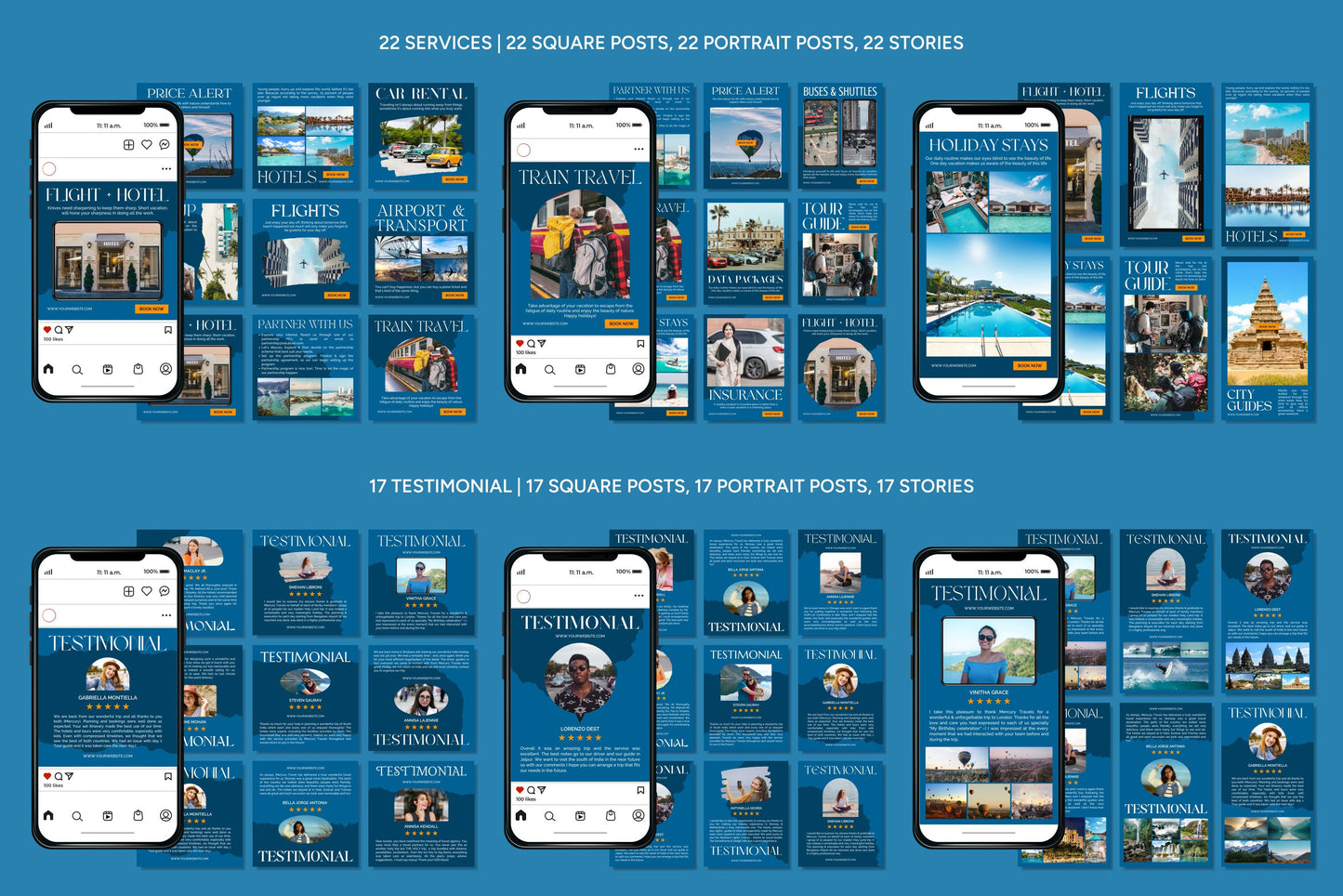 1200+ Travel Instagram Templates - Vol. 8