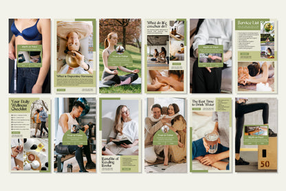 120+ Wellness Instagram Templates - Vol. 5