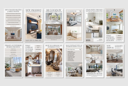 120+ Interior Design Instagram Templates - Vol. 1