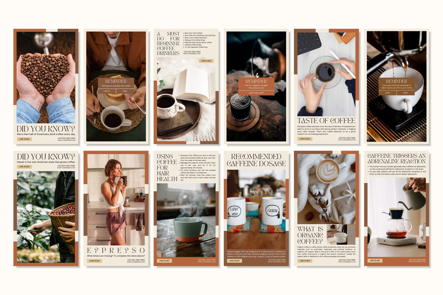 120+ Coffee Shop Instagram Templates - Vol. 5