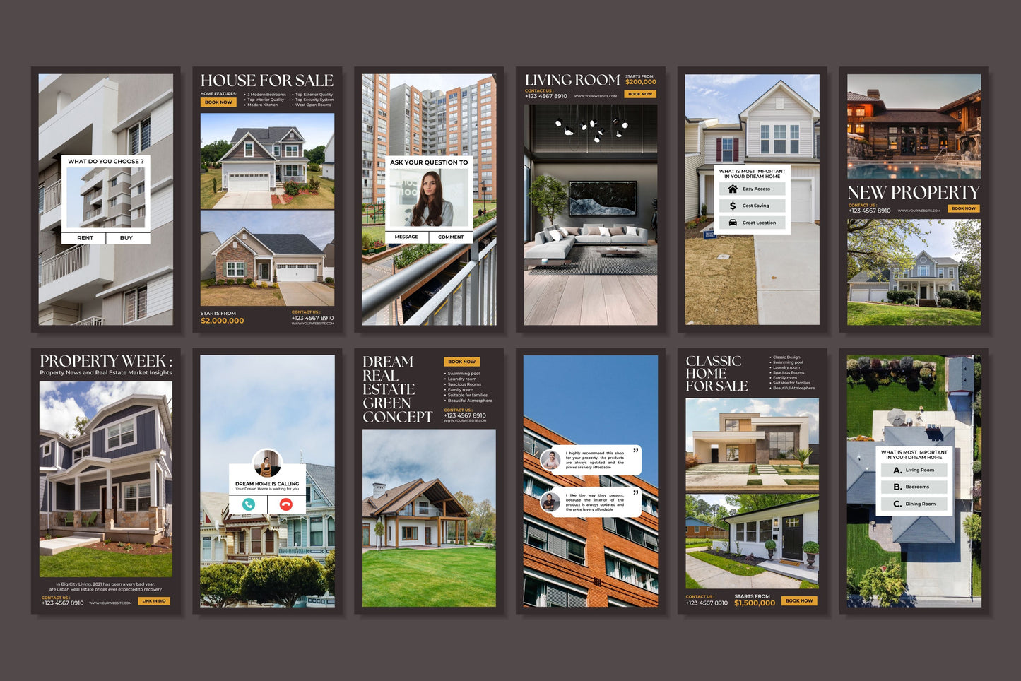 120+ Real Estate Instagram Templates - Vol. 1