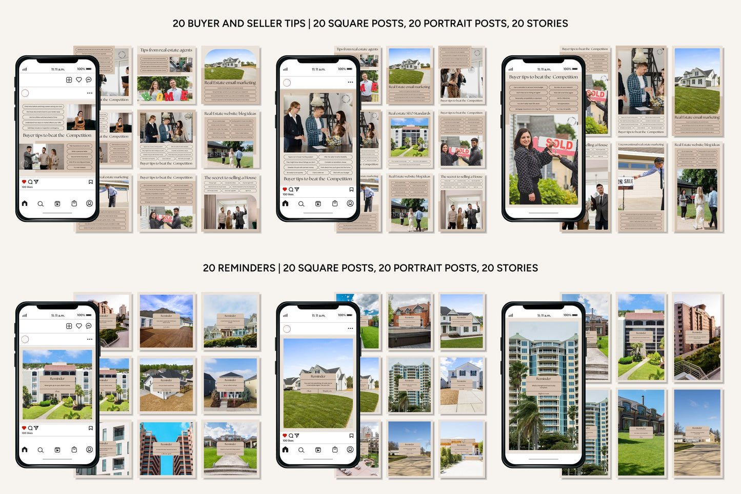 1200+ Real Estate Instagram Templates - Vol. 8
