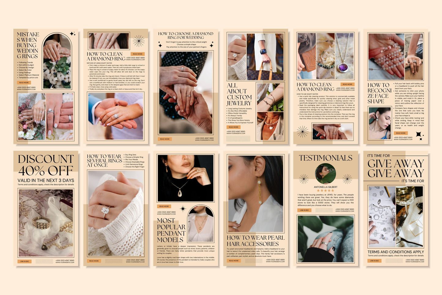 120+ Jewelry Instagram Templates - Vol. 1
