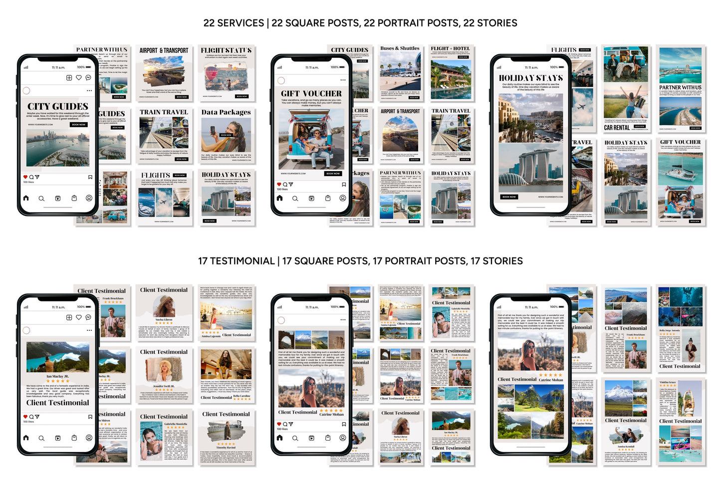 1200+ Travel Instagram Templates - Vol. 6