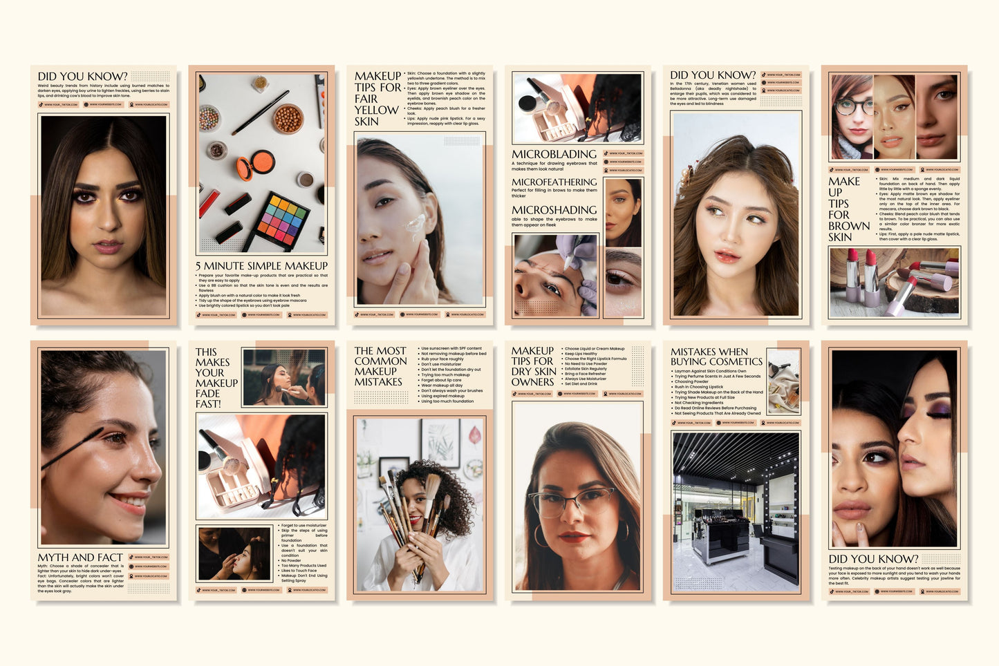 120+ Makeup Instagram Templates - Vol. 1