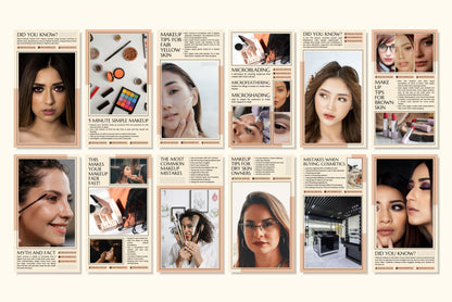 120+ Makeup Instagram Templates - Vol. 1