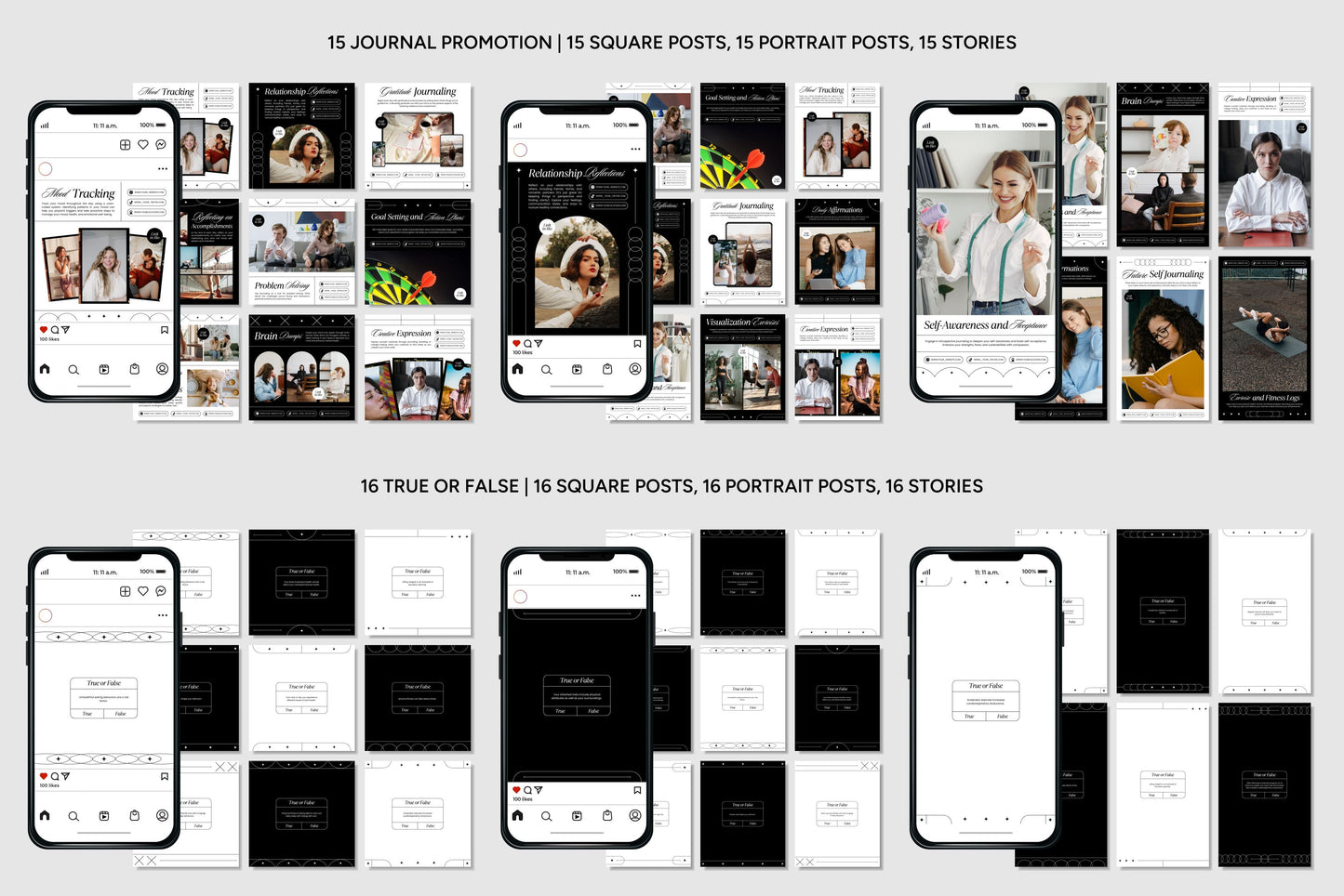 1200+ Wellness Instagram Templates - Vol. 6