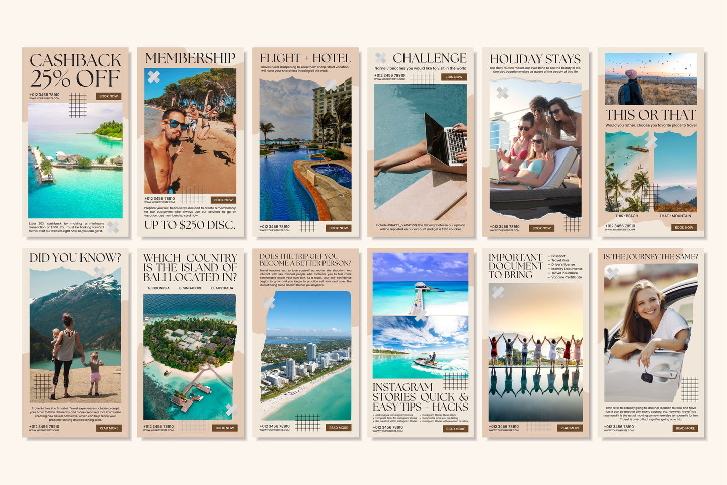 120+ Travel Instagram Templates - Vol. 2