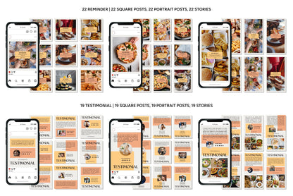 1200+ Restaurant Instagram Templates - Vol. 8