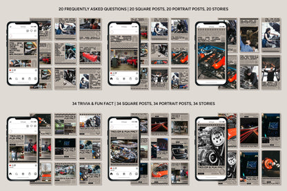 120+ Automotive Instagram Templates -  Vol. 1