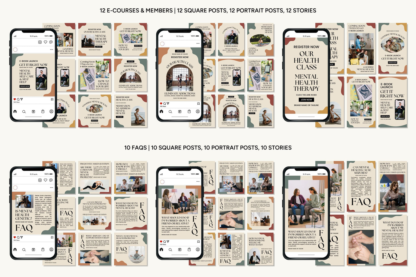 1200+ Mental Health Instagram Templates - Vol. 7
