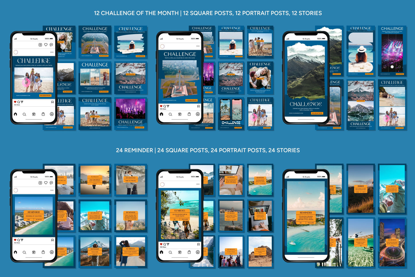 1200+ Travel Instagram Templates - Vol. 8