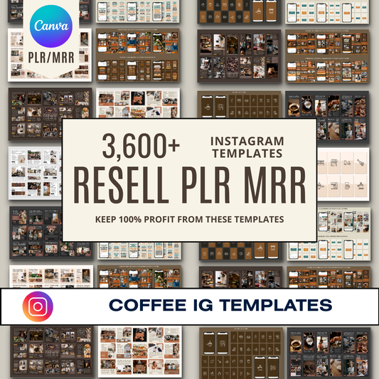 3600+ Coffee Instagram Templates (PLR/MRR)
