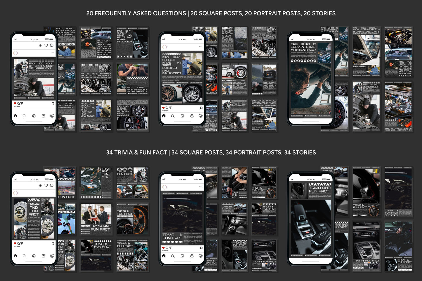 120+ Automotive Instagram Templates - Vol. 3
