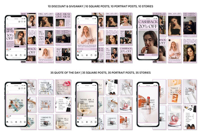 1200+ Makeup Instagram Templates - Vol. 7