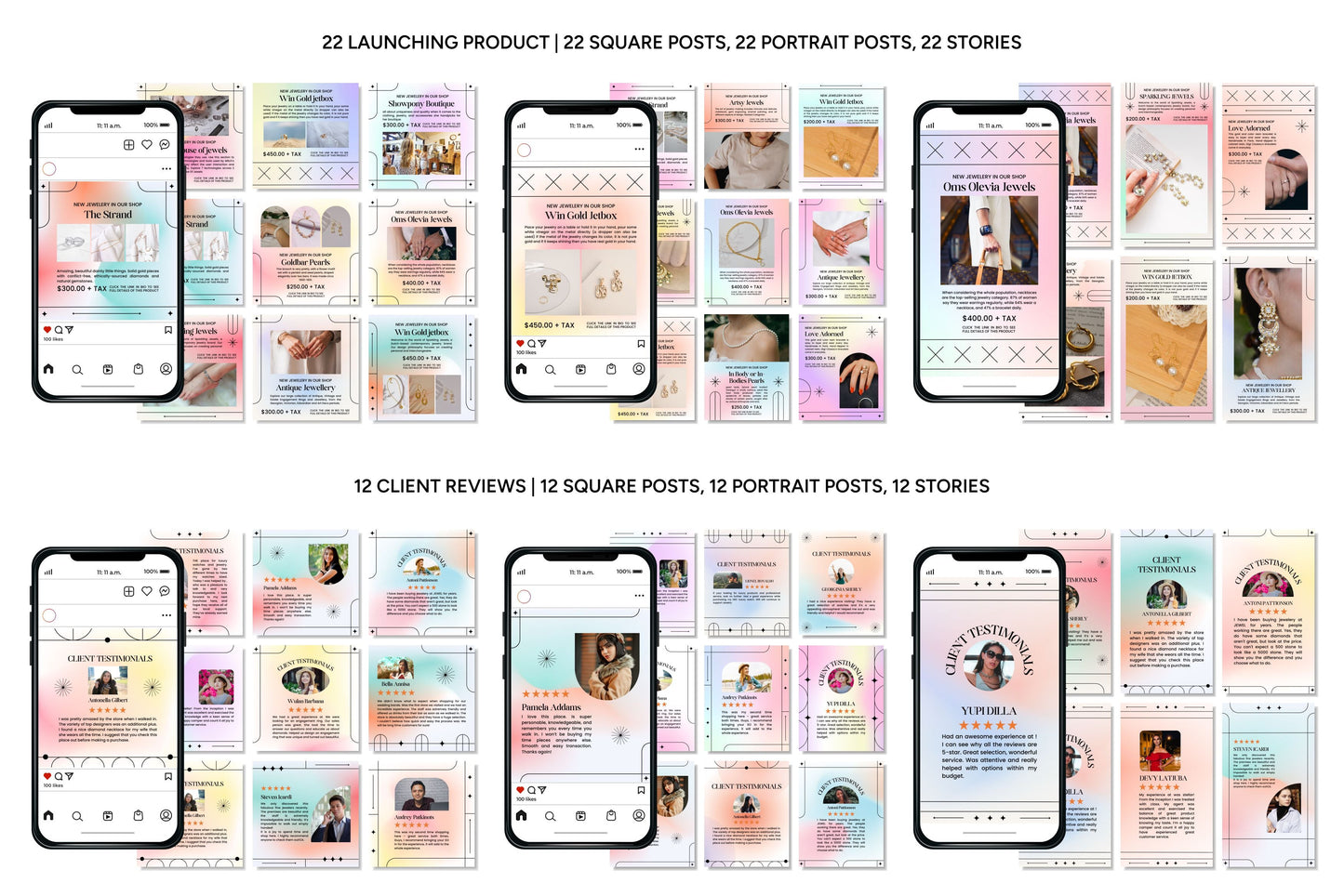 1200+ Jewelry Instagram Templates - Vol. 7