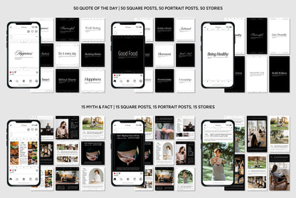 1200+ Wellness Instagram Templates - Vol. 6