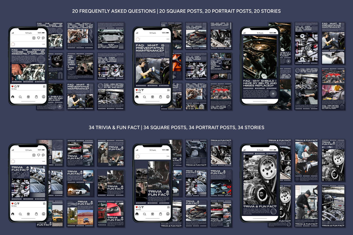 120+ Automotive Instagram Templates - Vol. 2