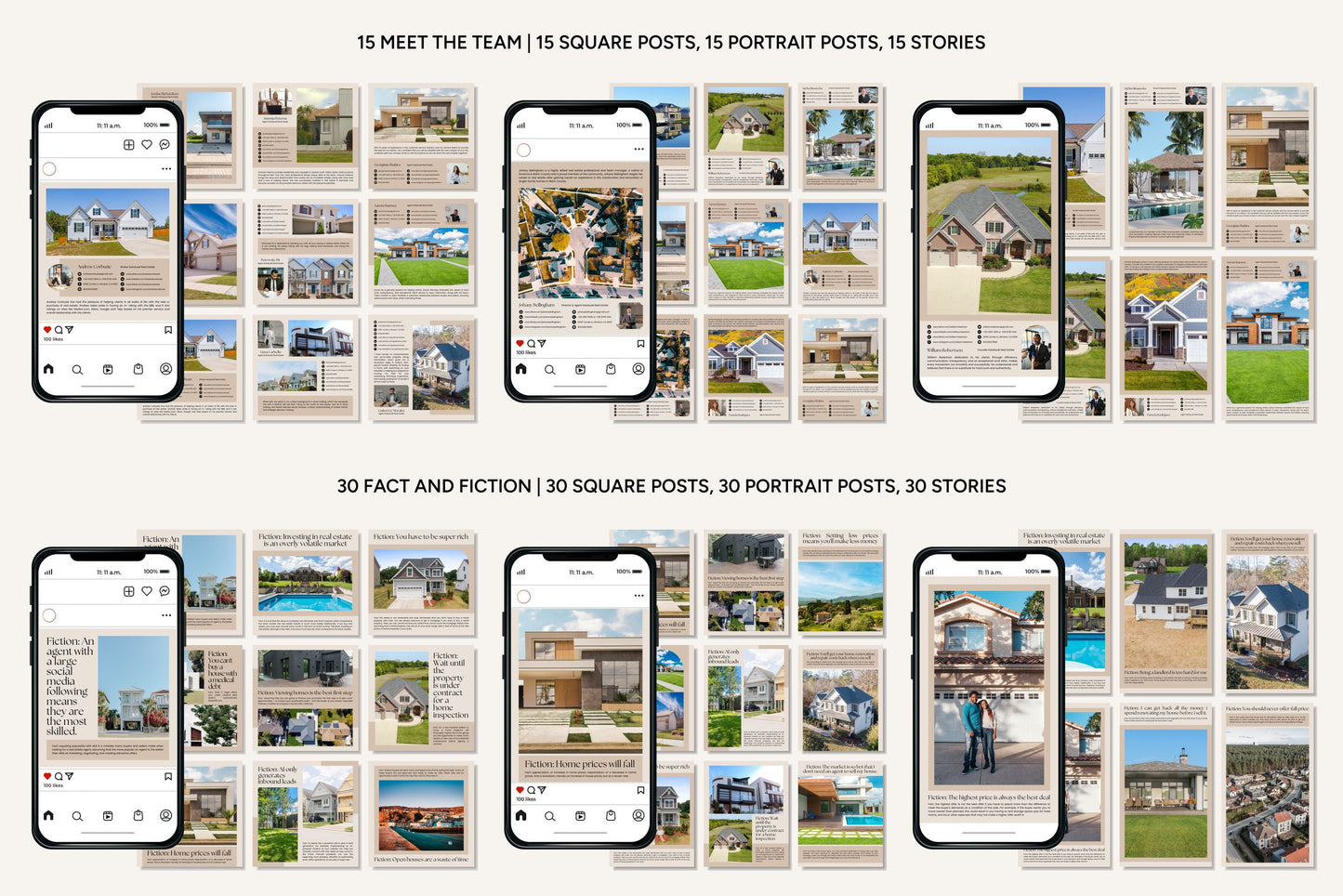 1200+ Real Estate Instagram Templates - Vol. 8
