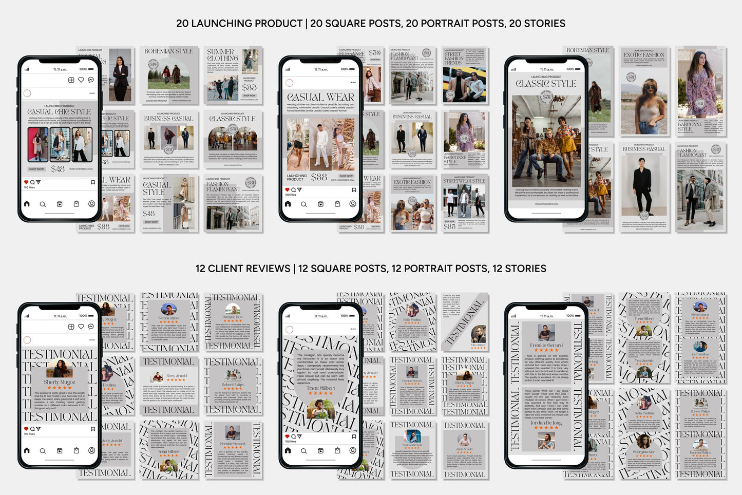 1200+ Fashion Instagram Templates - Vol. 8