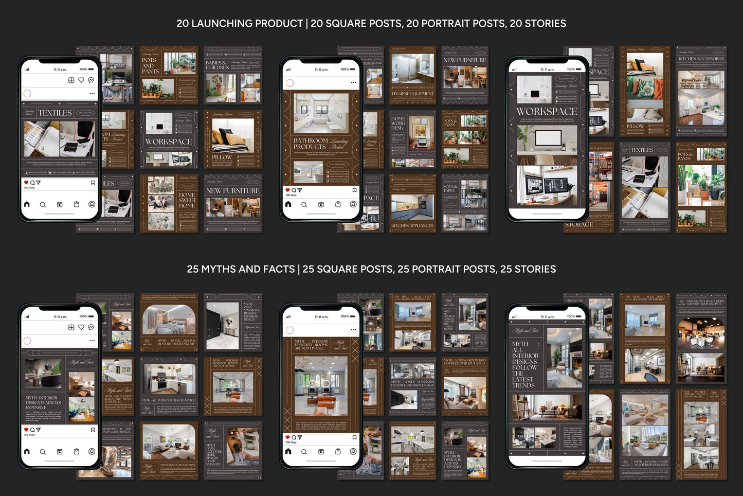 1200+ Interior Design Instagram Templates - Vol. 8
