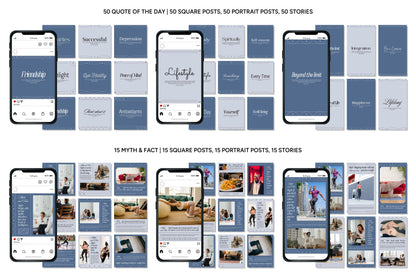1200+ Wellness Instagram Templates - Vol. 8